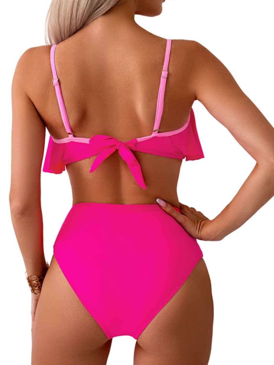 Spaghetti Strap Notched Bikini Set - AllIn Computer