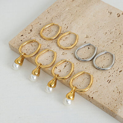 Titanium Steel Huggie Earrings - AllIn Computer