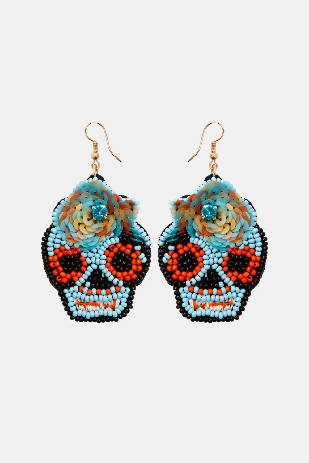 Copper Beaded Detail Dangle Earrings - AllIn Computer