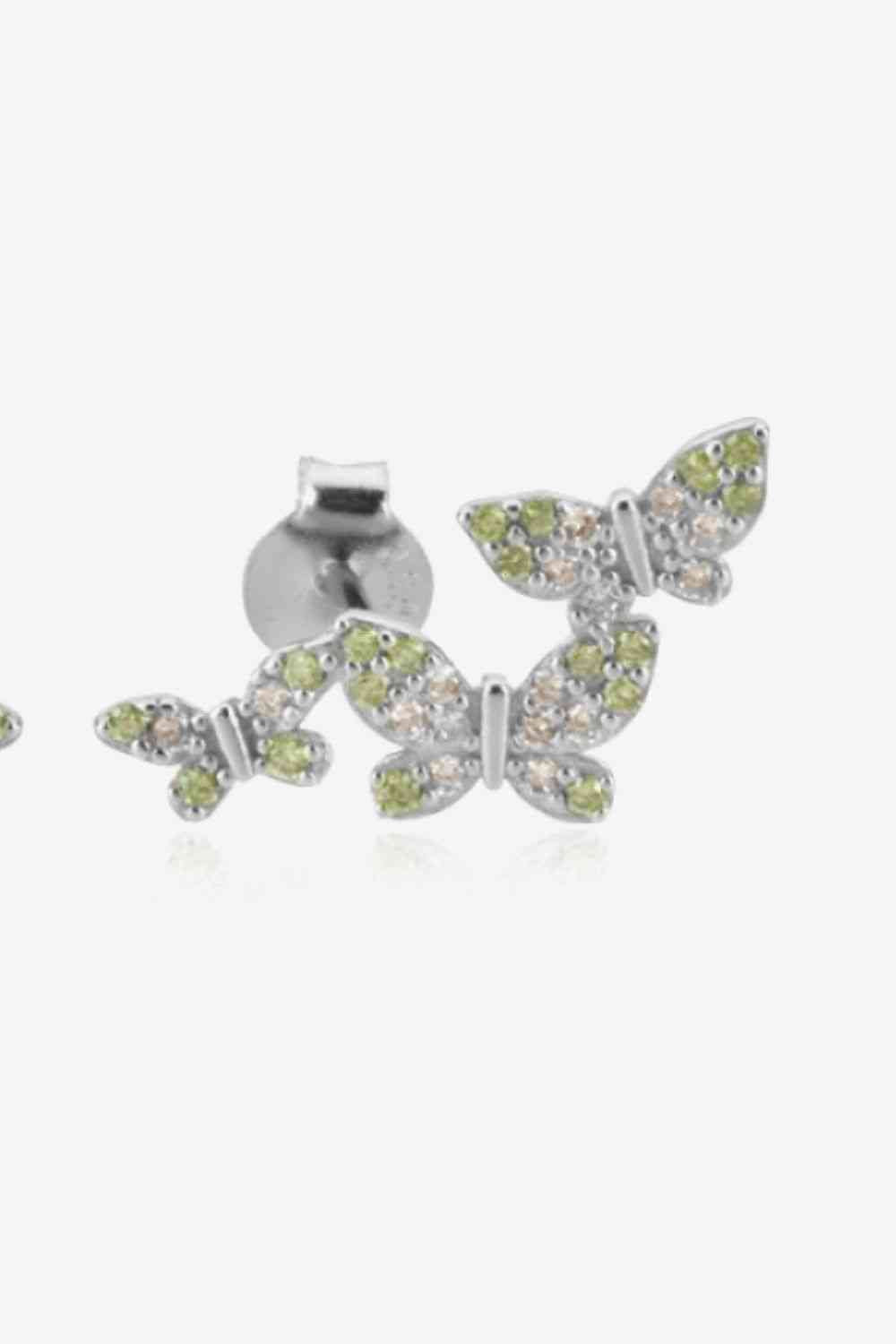 Zircon Butterfly 925 Sterling Silver Earrings - AllIn Computer