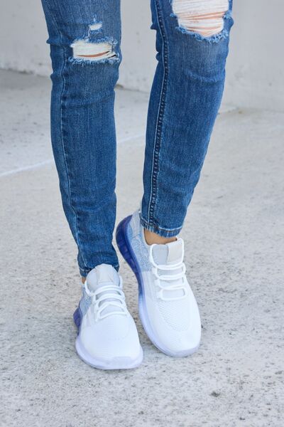 Forever Link Gradient Lace-Up Mesh Breathable Athletic Shoes - AllIn Computer