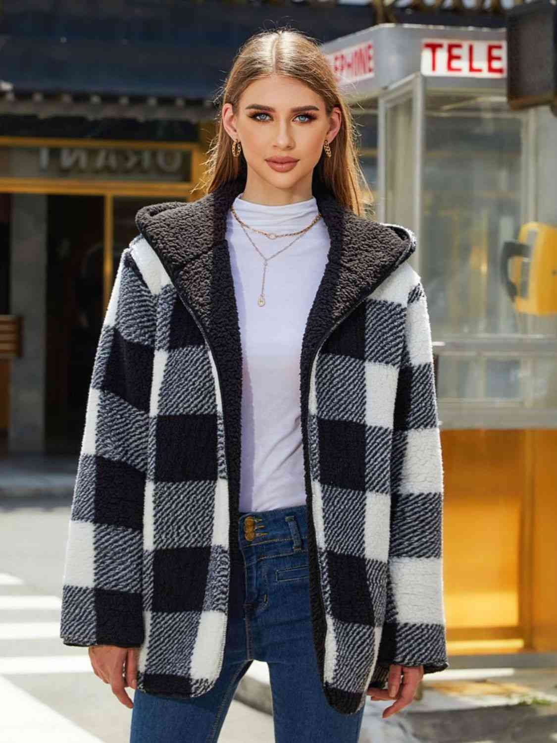 Two-Side Wear Hooded Coat - AllIn Computer
