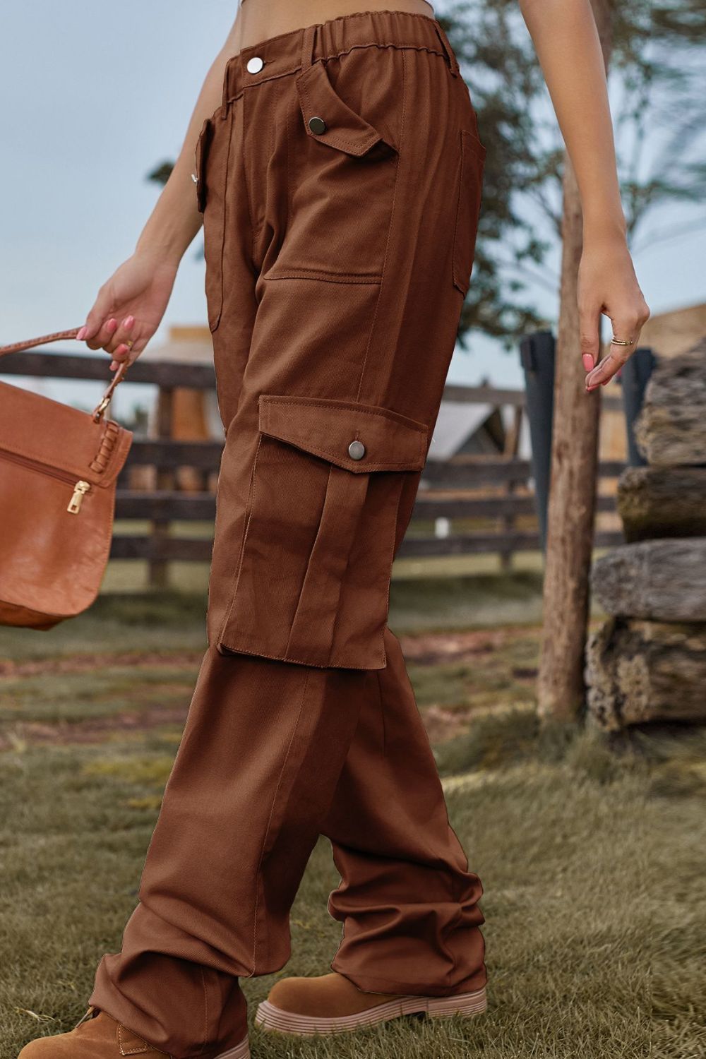 Loose Fit Long Jeans with Pockets - AllIn Computer