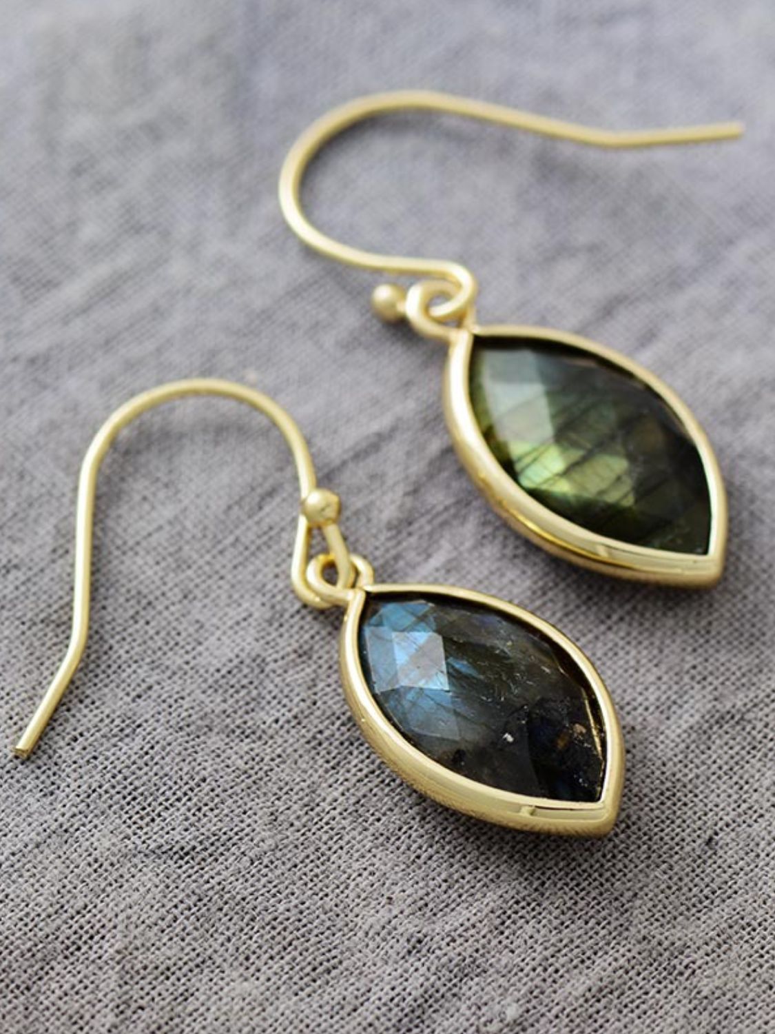 Geometrical Shape Natural Stone Dangle Earrings - AllIn Computer