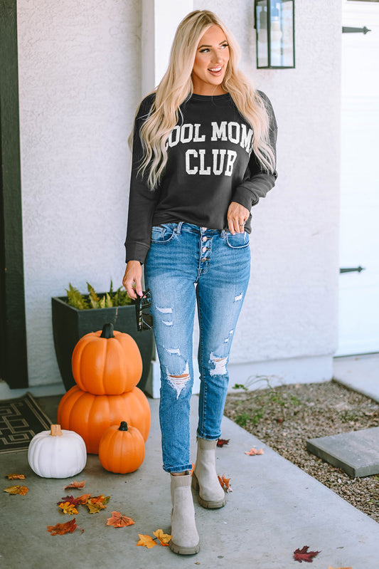 COOL MOM CLUB Round Neck Short Sleeve Sweatshirt - AllIn Computer