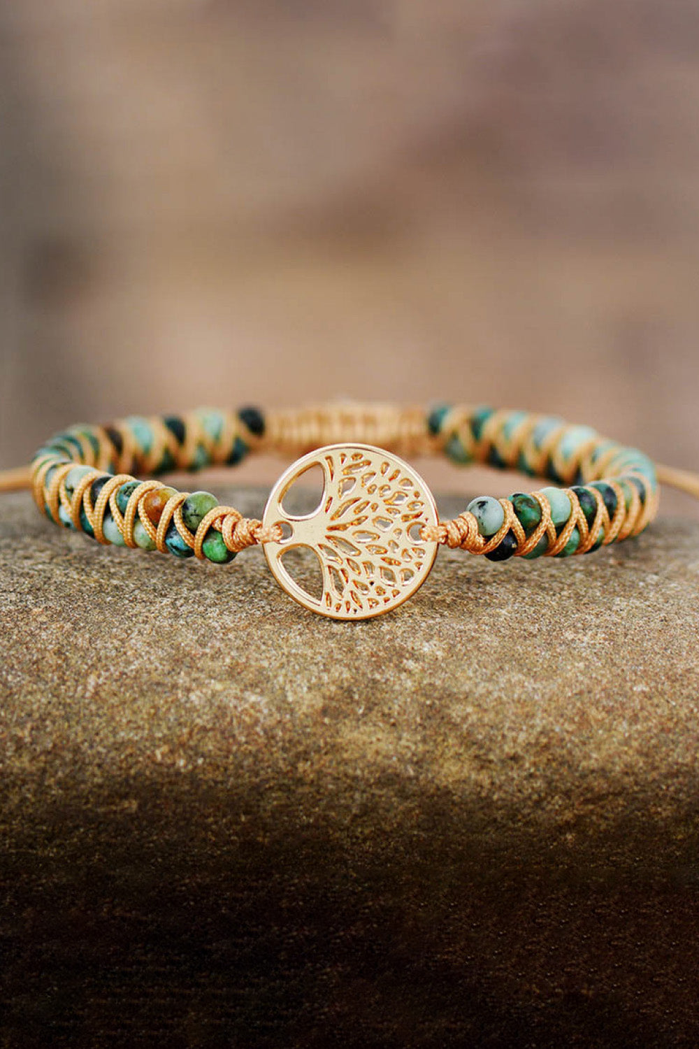 Handmade Tree Shape Beaded Copper Bracelet - AllIn Computer