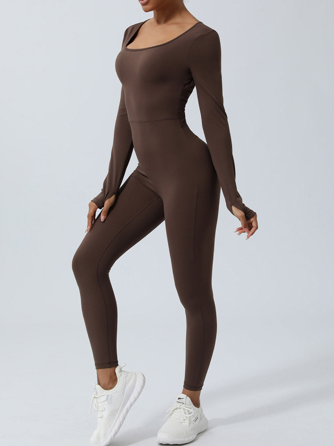 Twisted Backless Long Sleeve Jumpsuit - AllIn Computer