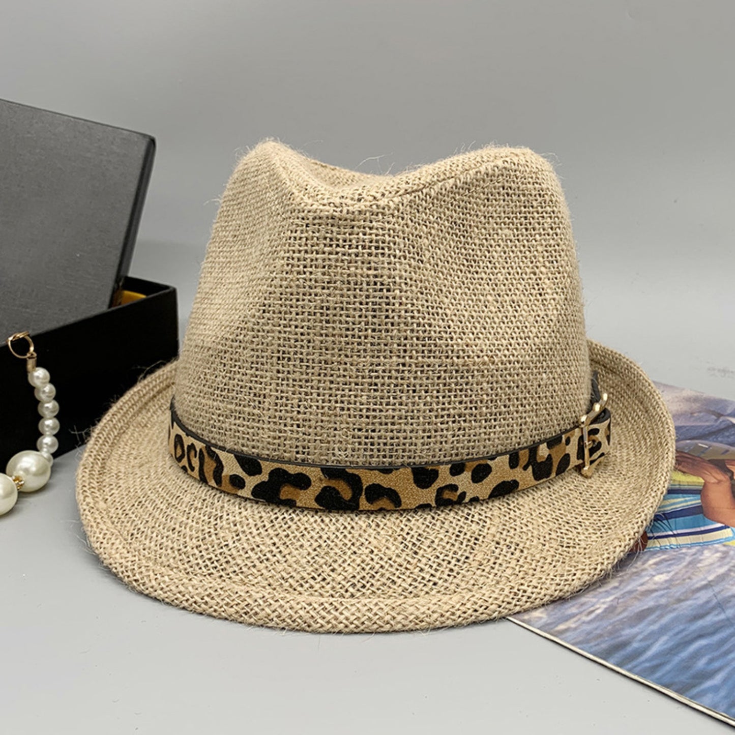 Short Brim Jute Cloth Hat - AllIn Computer