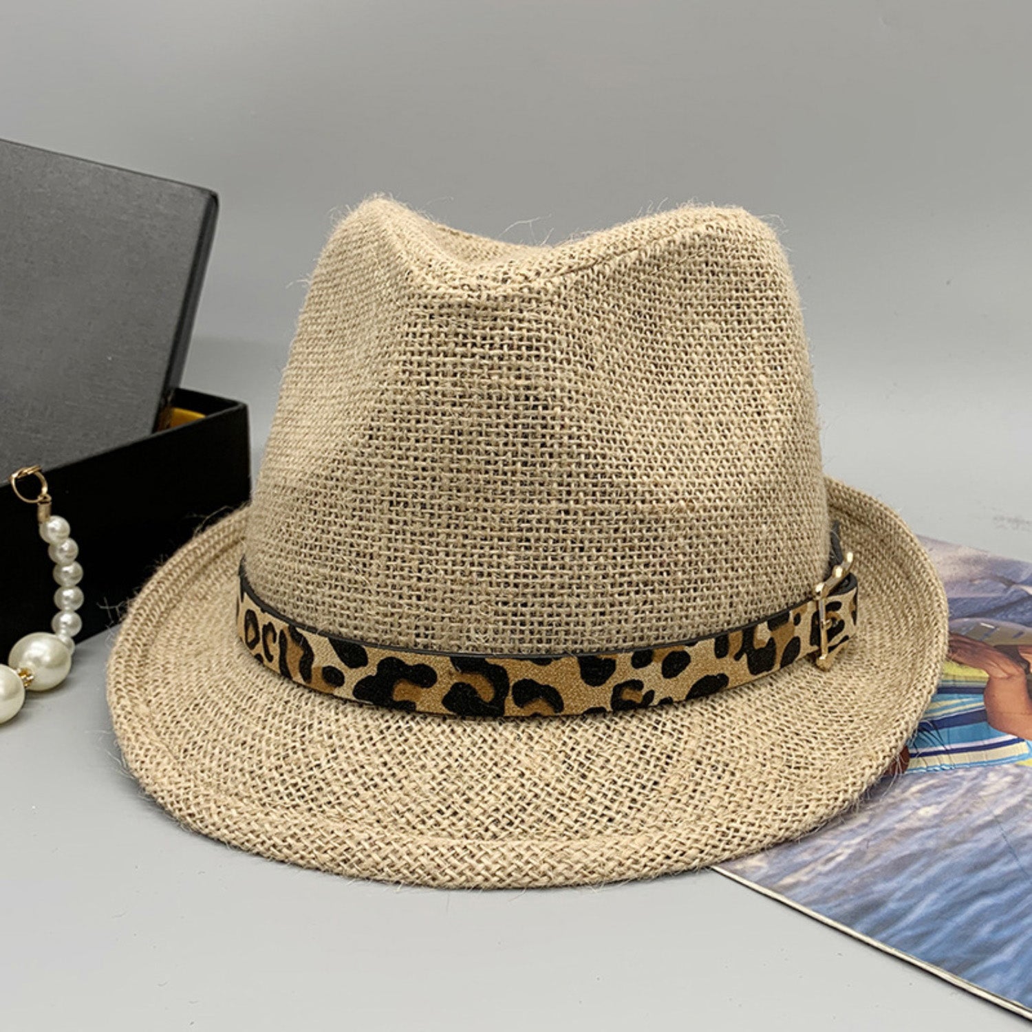 Short Brim Jute Cloth Hat - AllIn Computer