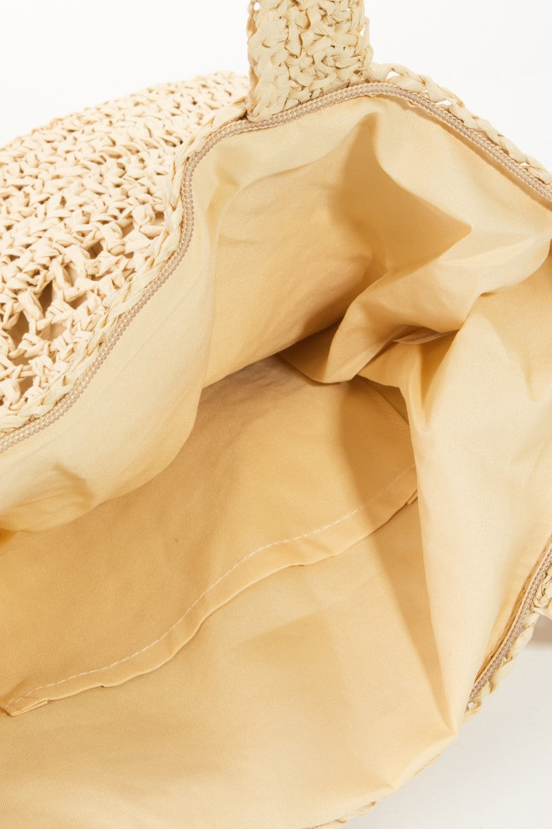 Fame Straw-Paper Crochet Tote Bag - AllIn Computer