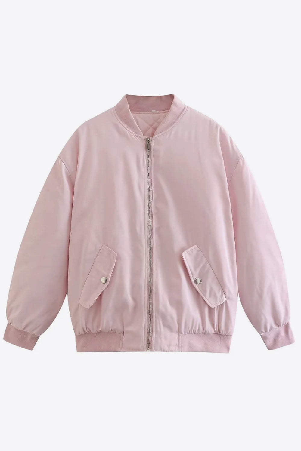 Baseball Collar Zip-Up Jacket - AllIn Computer