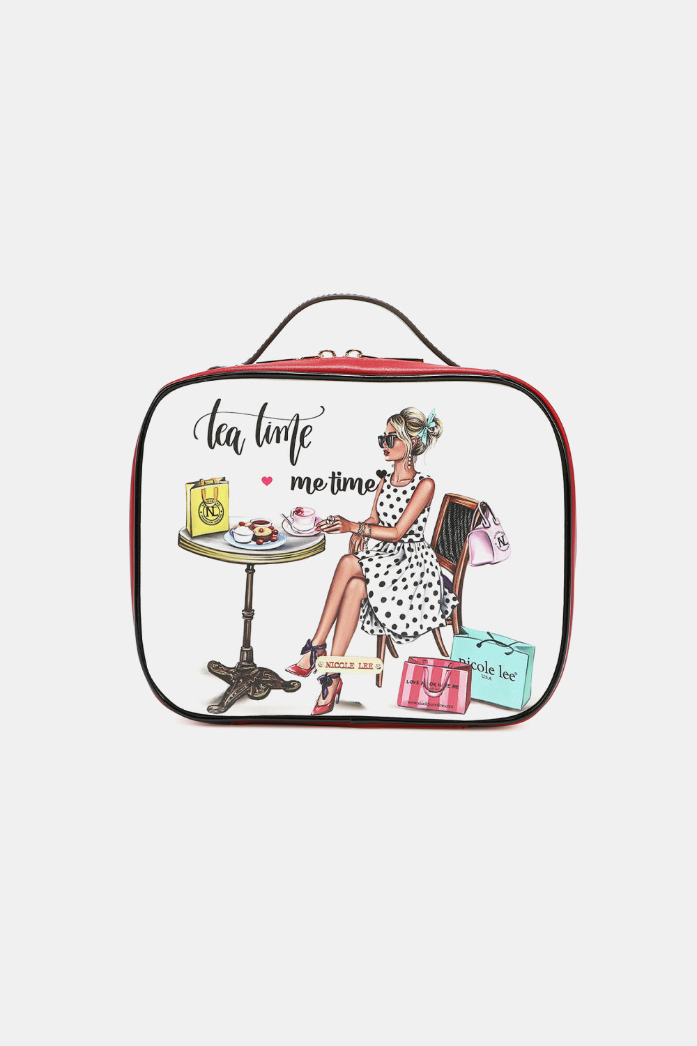 Nicole Lee USA Printed Handbag with Three Pouches - AllIn Computer