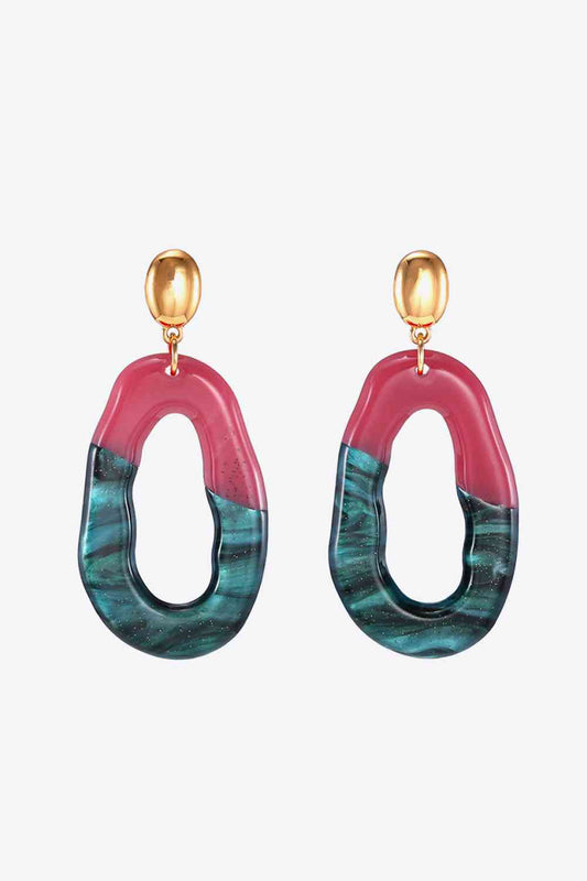 Contrast Geometric Drop Earrings - AllIn Computer