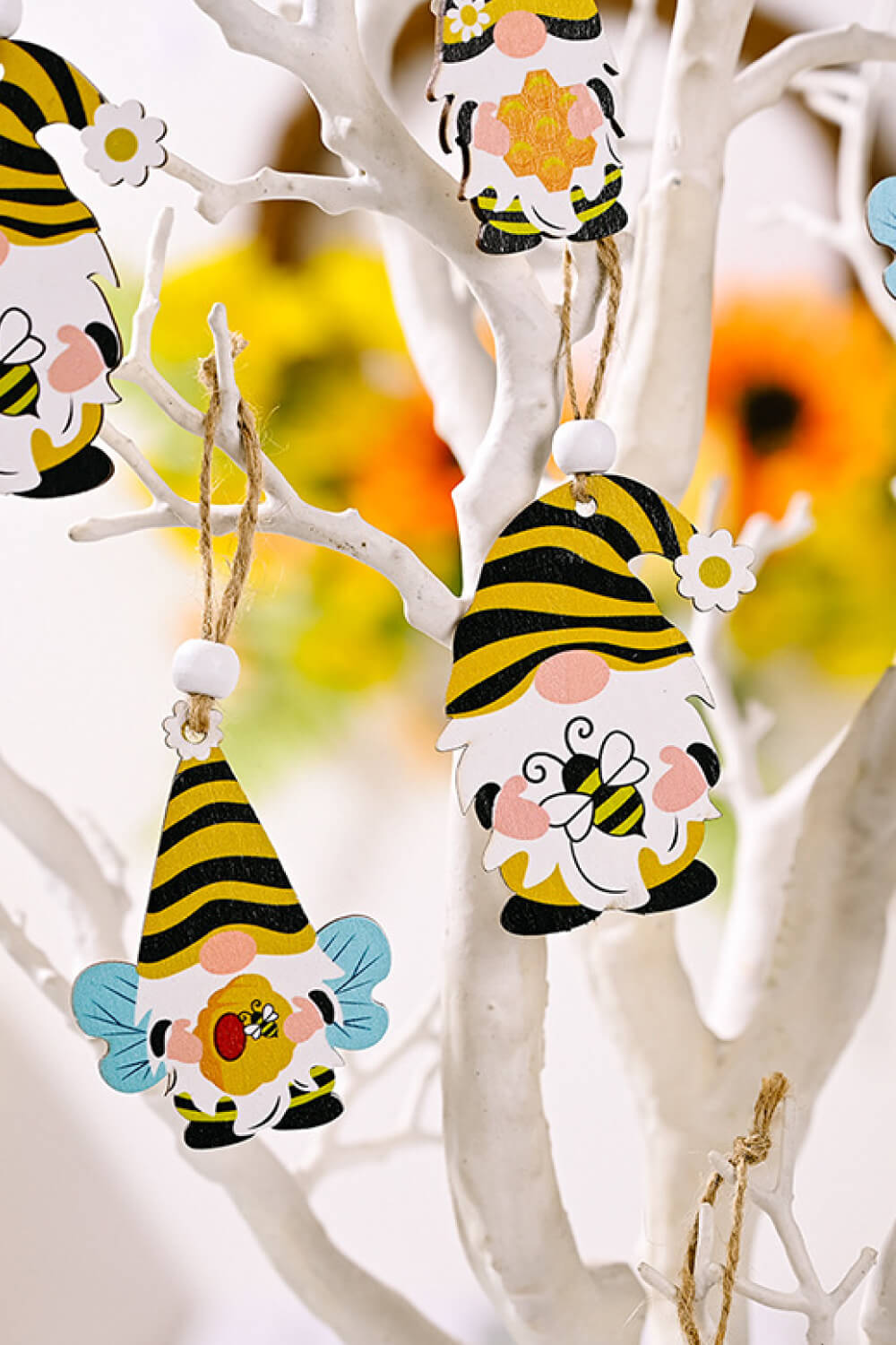 3-Pack Bee Wood Gnome Ornaments - AllIn Computer