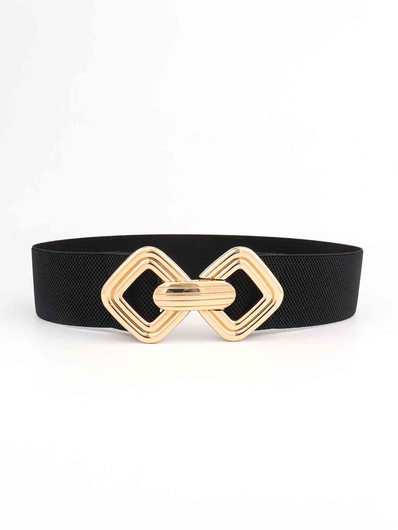 Geometric Buckle Elastic Wide Belt - AllIn Computer