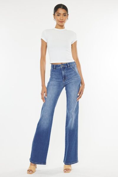 Kancan Ultra High Waist Gradient Flare Jeans - AllIn Computer