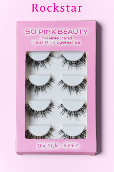 SO PINK BEAUTY Faux Mink Eyelashes 5 Pairs - AllIn Computer