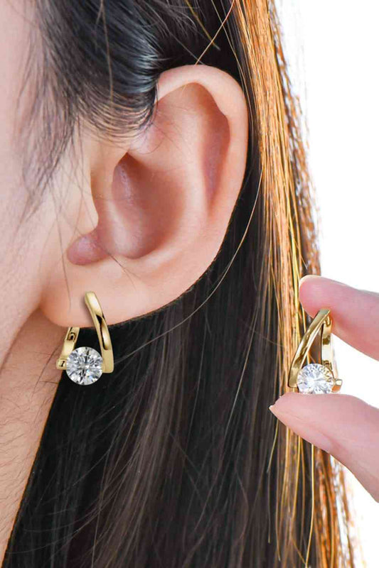 2 Carat Moissanite 925 Sterling Silver Heart Earrings - AllIn Computer