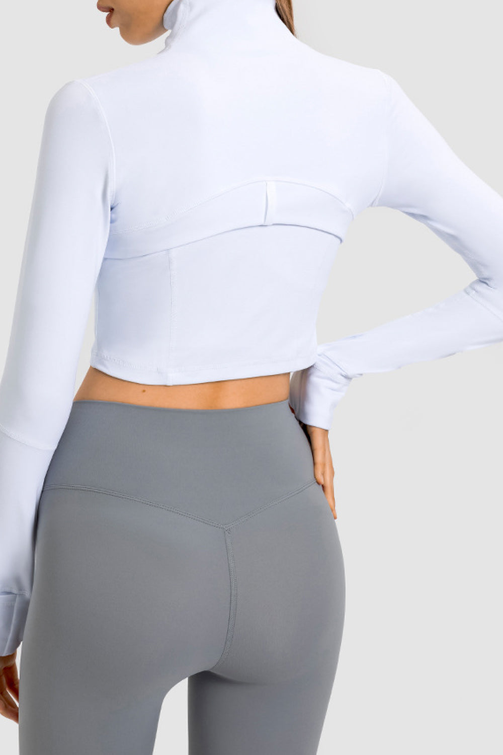 Zip Front Cropped Sports Jacket - AllIn Computer