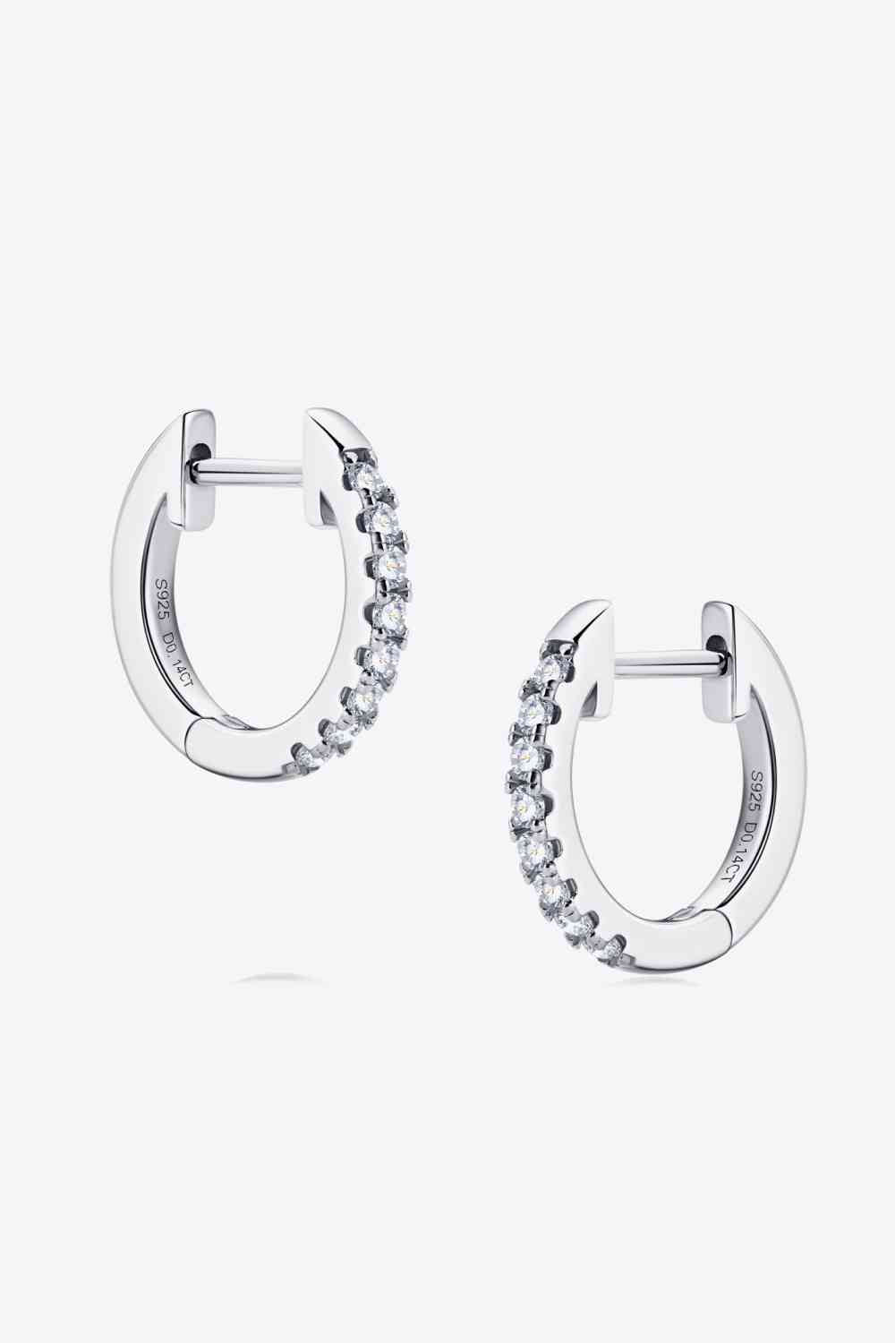 Moissanite 925 Sterling Silver Huggie Earrings | Jewelry | AINUOSHI, huggie earrings, Jewelry, Moissanite, Moissanite jewelry, Ship From Overseas | Trendsi