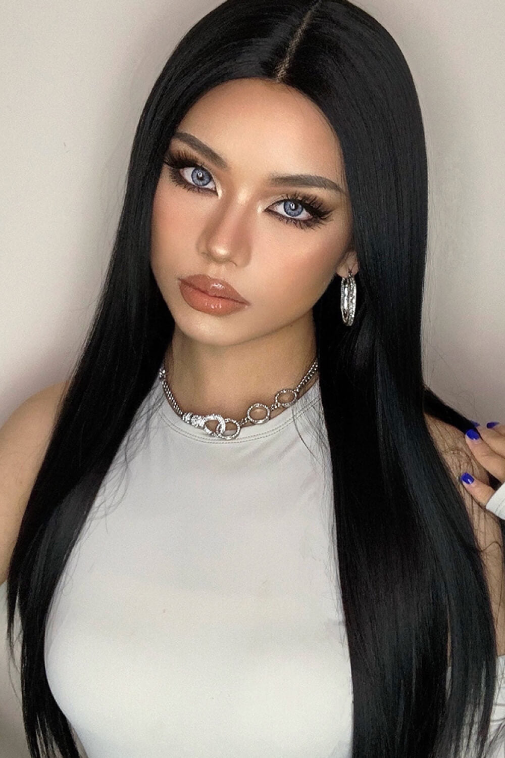 13*2" Long Lace Front Straight Synthetic Wigs 26" Long 150% Density - AllIn Computer