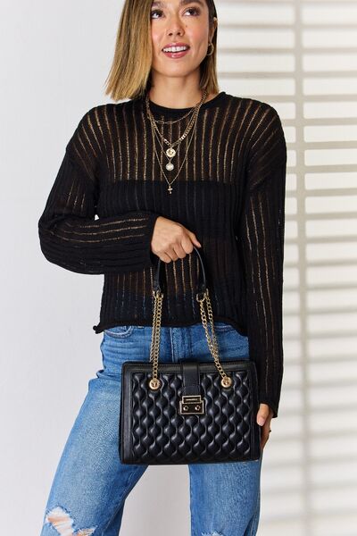 David Jones Quilted PU Leather Handbag - AllIn Computer