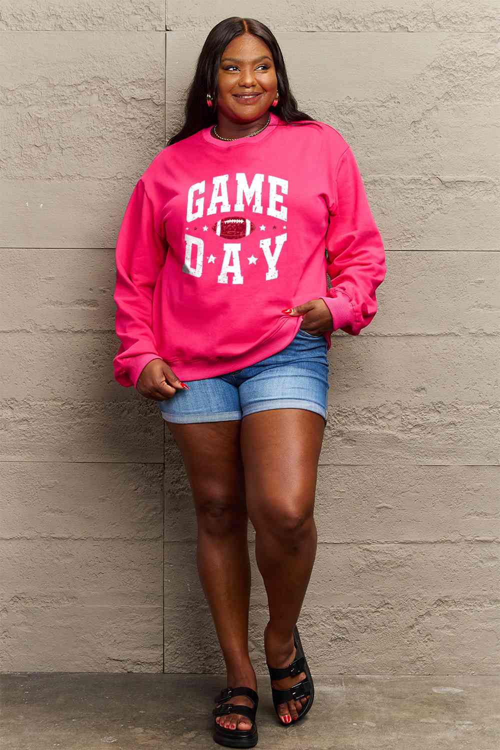 Simply Love Full Size GAME DAY Graphic Sweatshirt - AllIn Computer