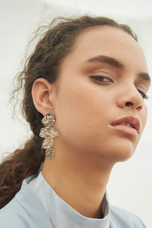 18K Gold-Plated Irregular Earrings - AllIn Computer