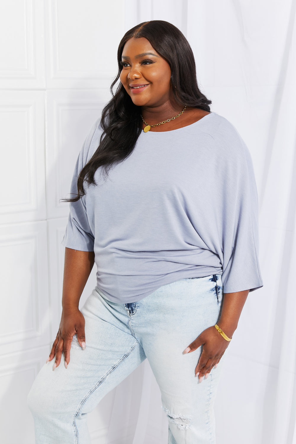 Andree by Unit Full Size Needless to Say Dolman Sleeve Top - AllIn Computer