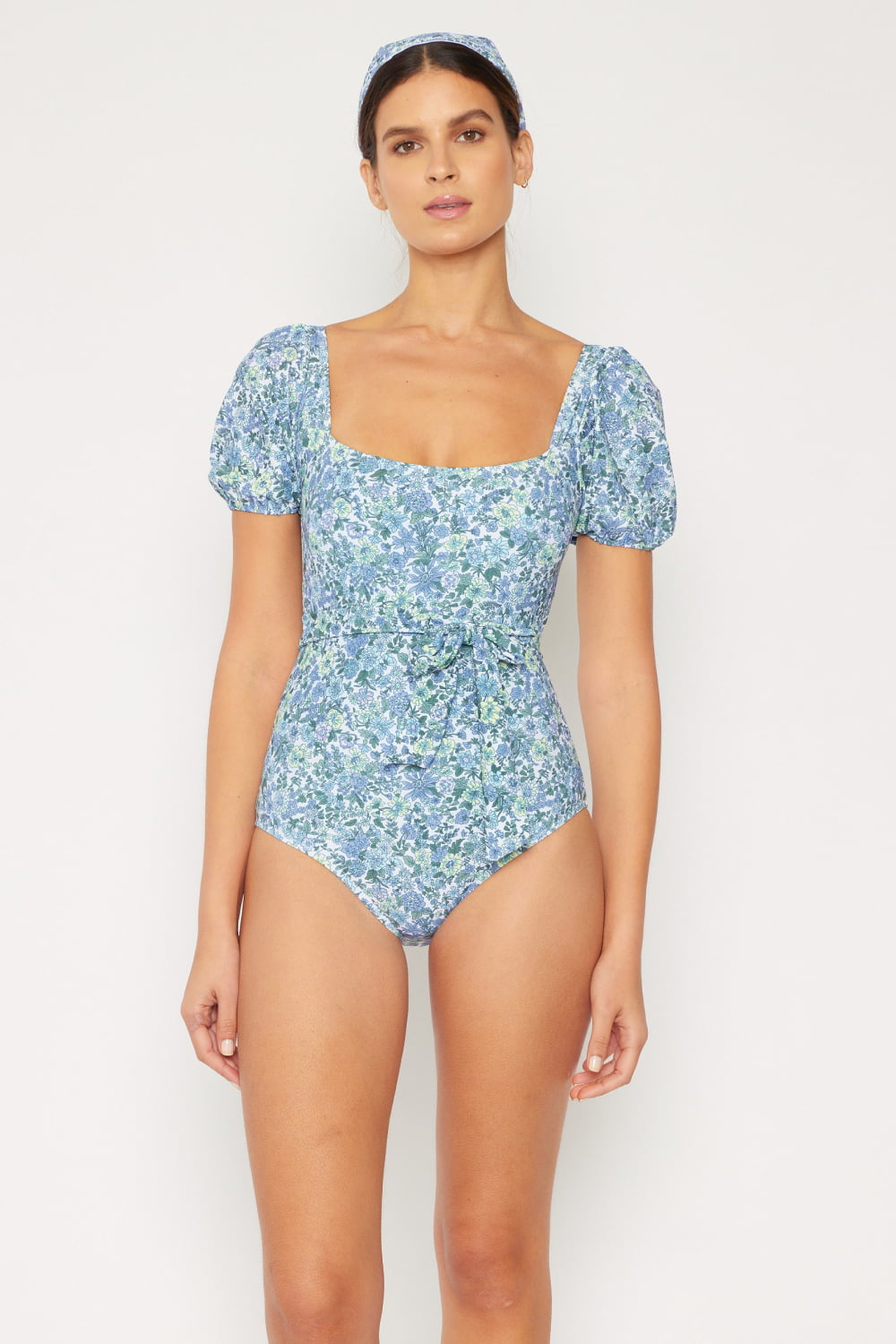 Marina West Swim Salty Air Puff Sleeve One-Piece in Blue - AllIn Computer