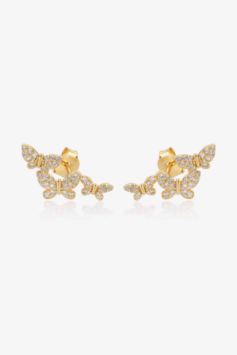 Zircon Butterfly 925 Sterling Silver Earrings - AllIn Computer