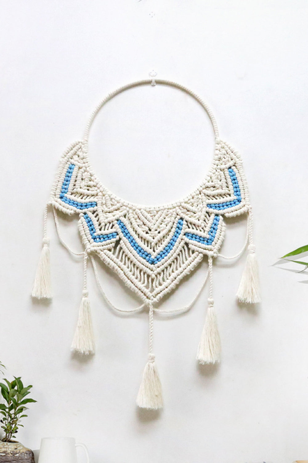 Macrame Hanging Wall Piece with Tassel - AllIn Computer