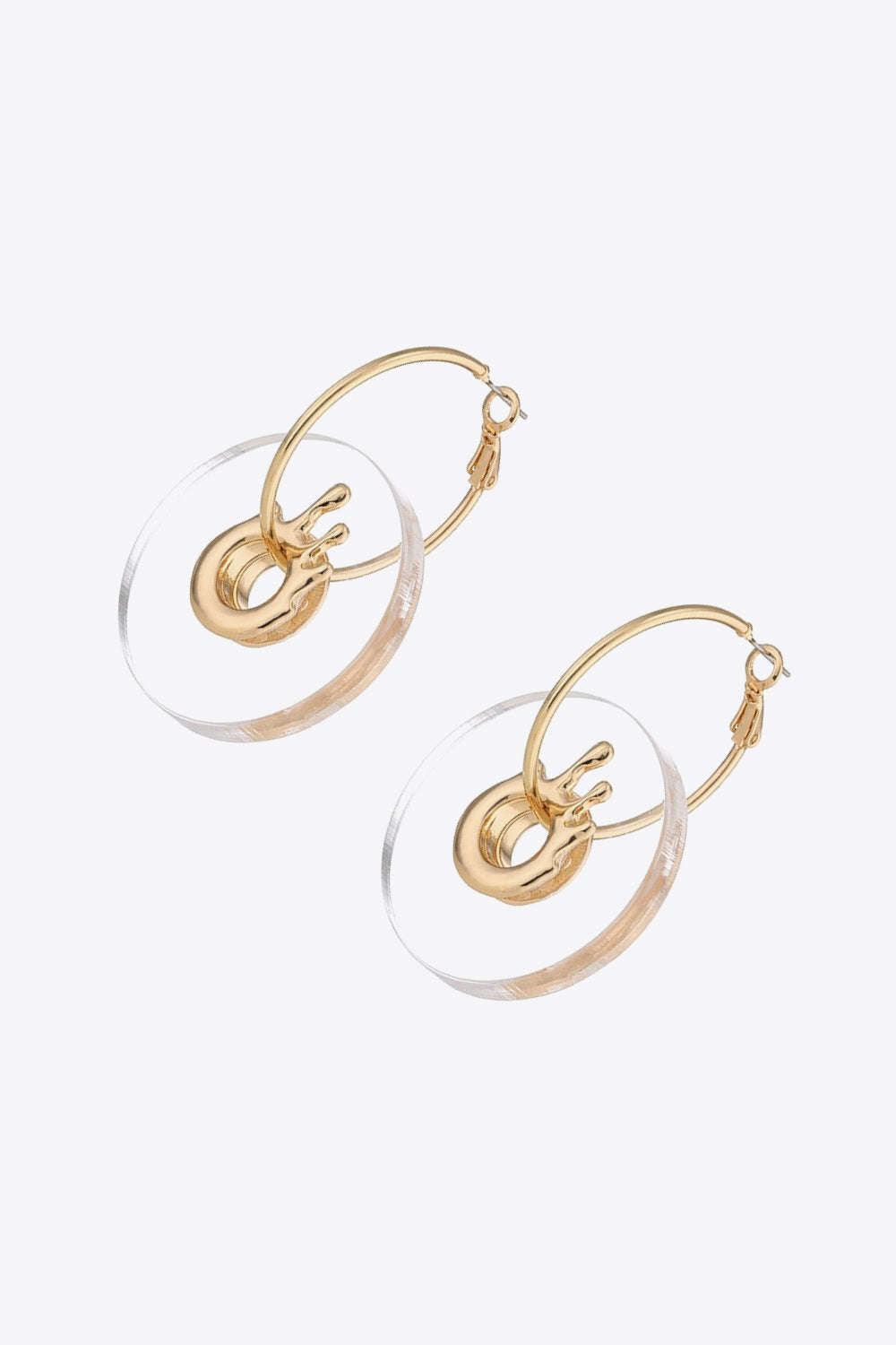 Contrast Hoop Drop Earrings - AllIn Computer