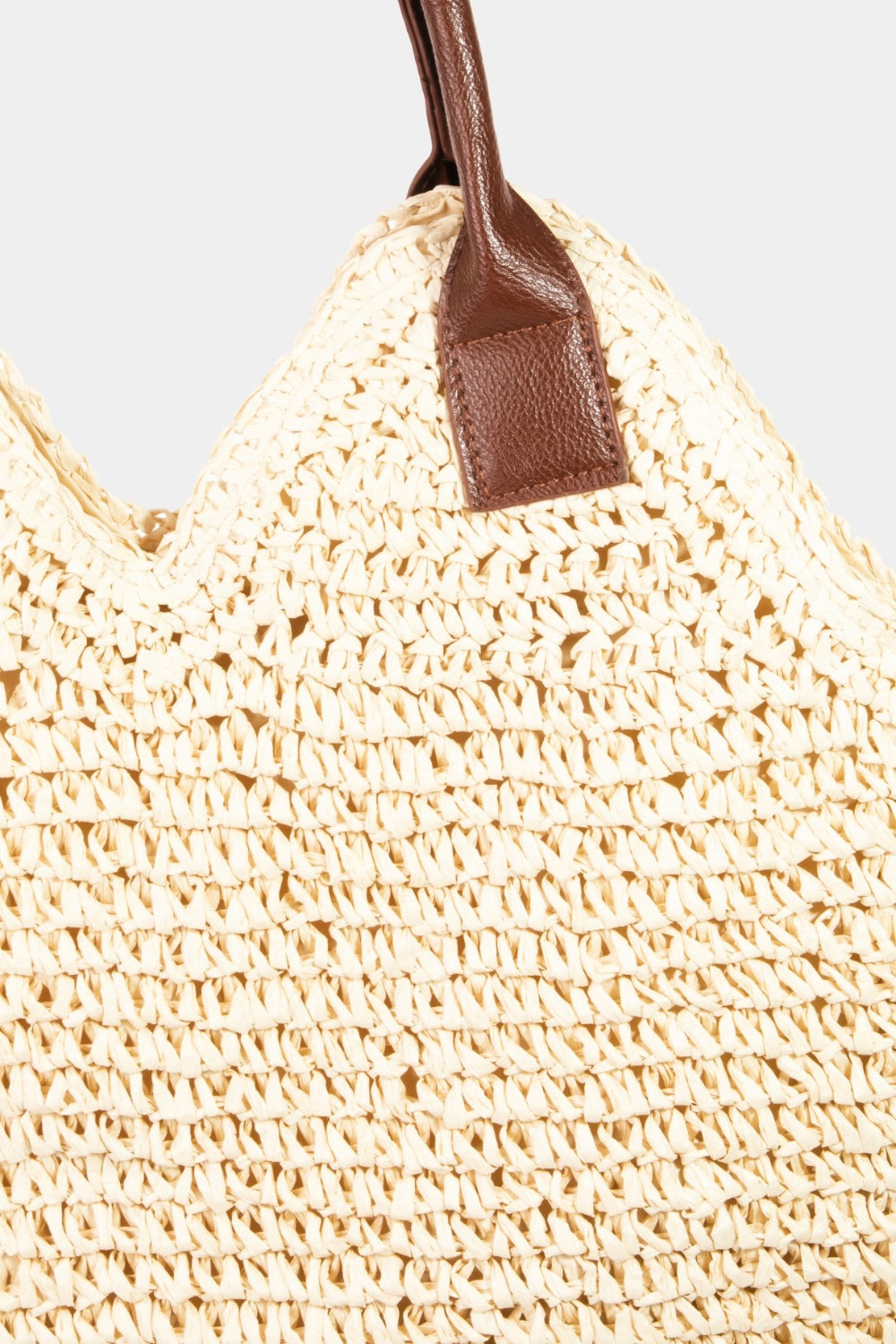 Fame Straw Braided Faux Leather Strap Shoulder Bag - AllIn Computer