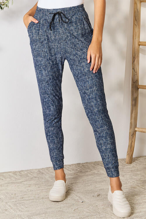 LOVEIT Heathered Drawstring Leggings with Pockets - AllIn Computer