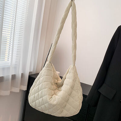 Corduroy Medium Shoulder Bag - AllIn Computer