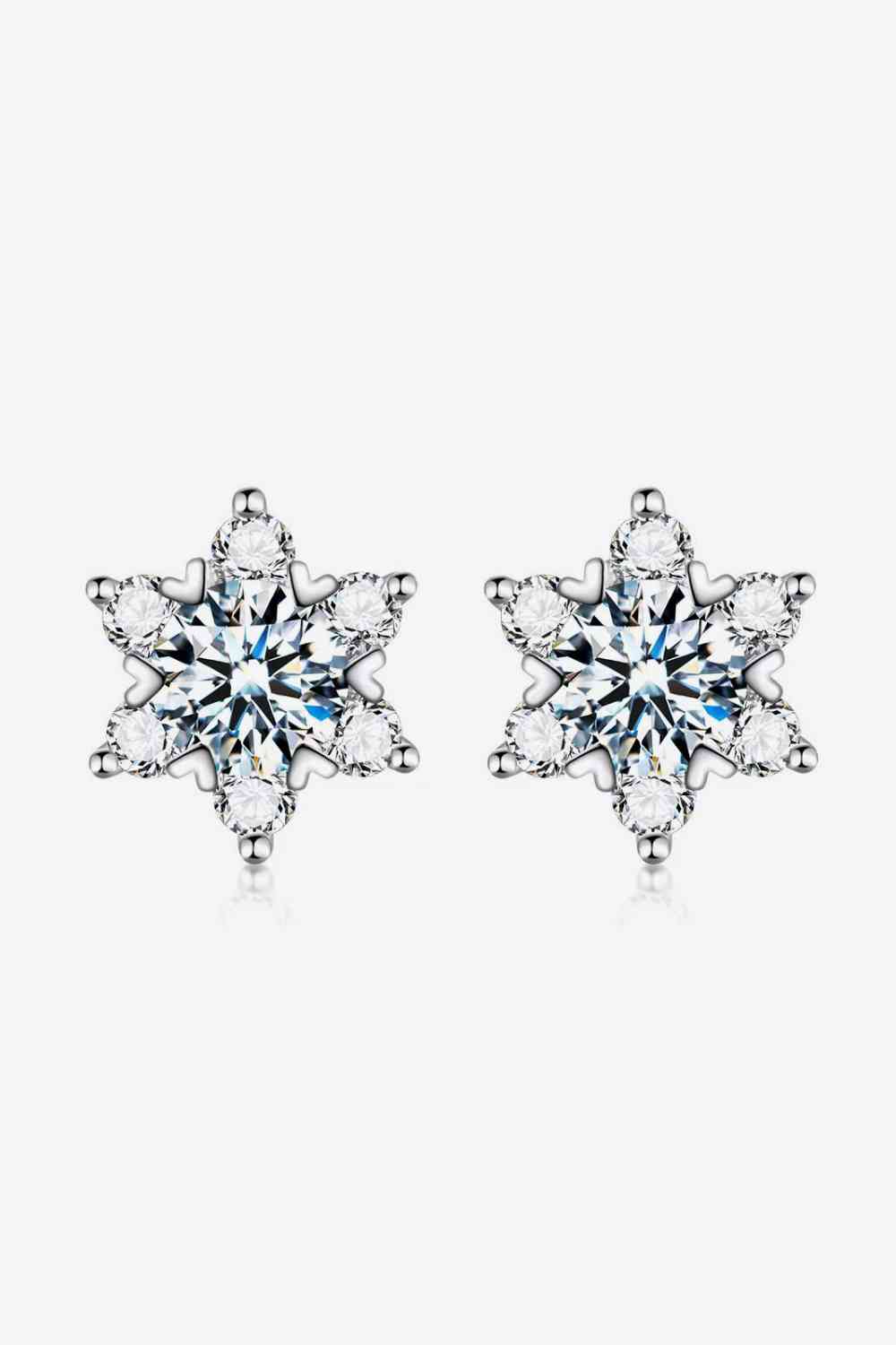 2 Carat Moissanite Floral Stud Earrings - AllIn Computer