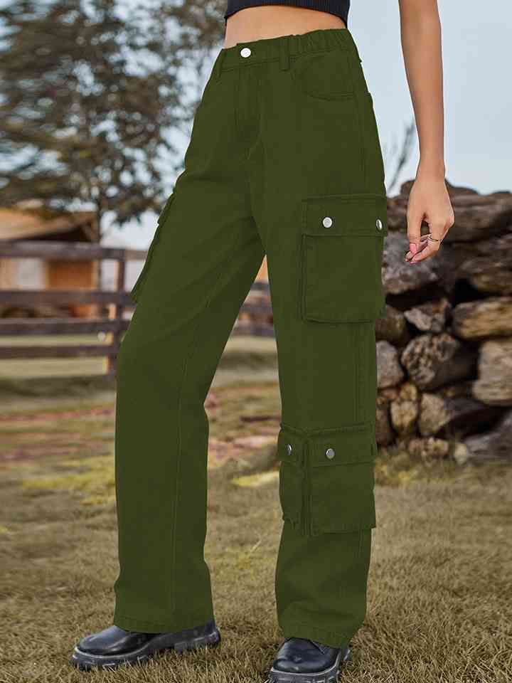 Straight Leg Cargo Jeans - AllIn Computer