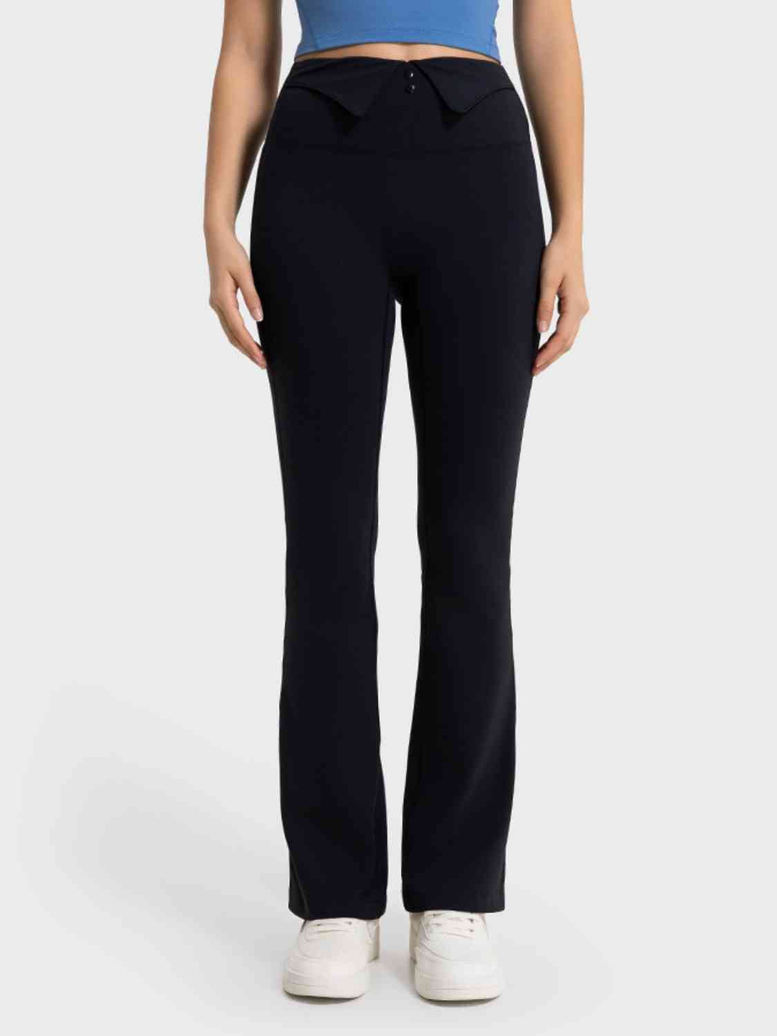 Wide Waistband Bootcut Sport Pants - AllIn Computer