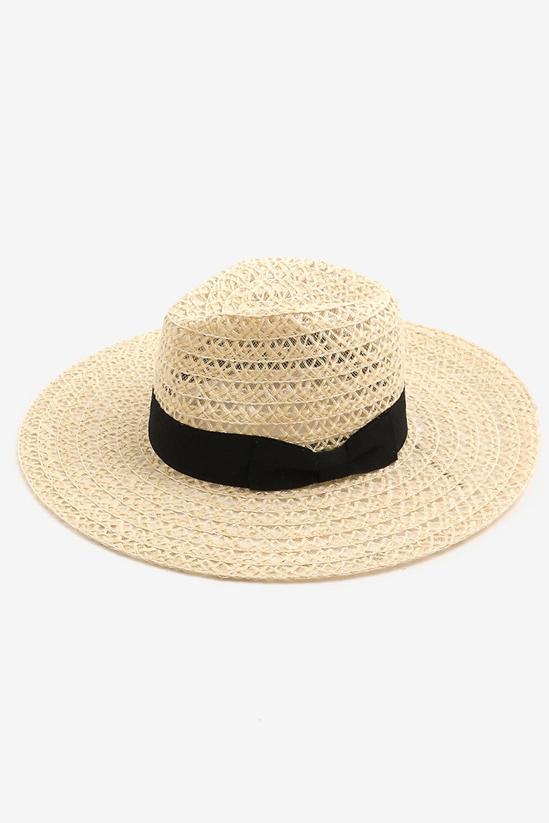 Fame Wide Brim Straw Weave Sun Hat - AllIn Computer