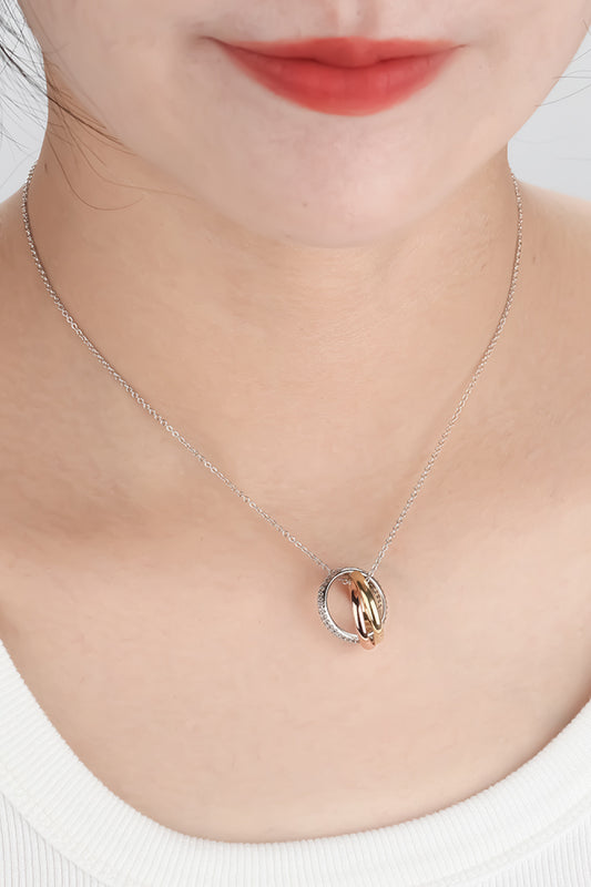 Cubic Zirconia Ring Pendant Necklace - AllIn Computer