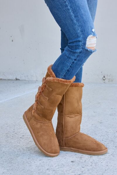 Forever Link Warm Fur Lined Flat Boots - AllIn Computer