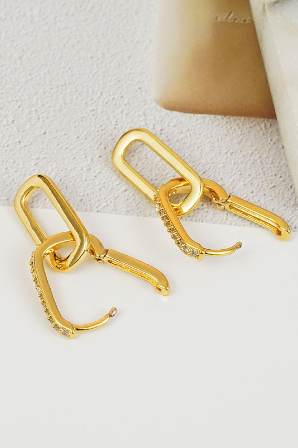 Cubic Zirconia Link Earrings - AllIn Computer