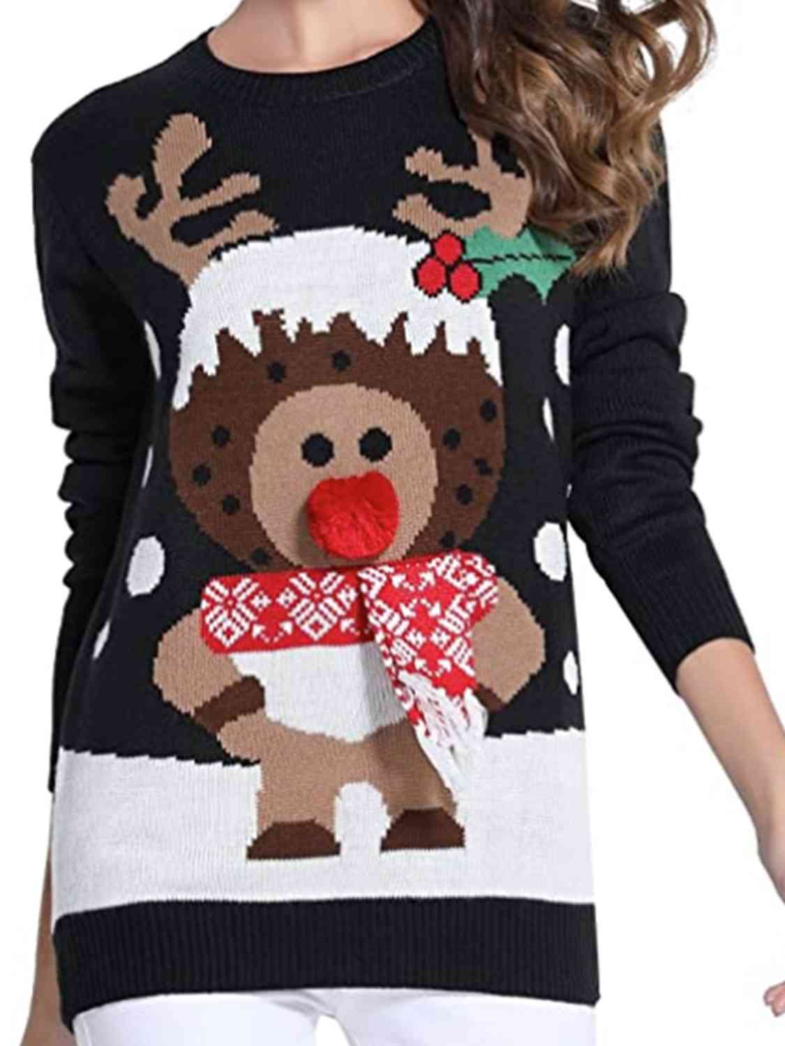 Rudolph Round Neck Sweater - AllIn Computer