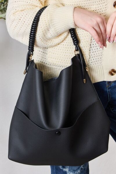 SHOMICO Vegan Leather Handbag with Pouch - AllIn Computer