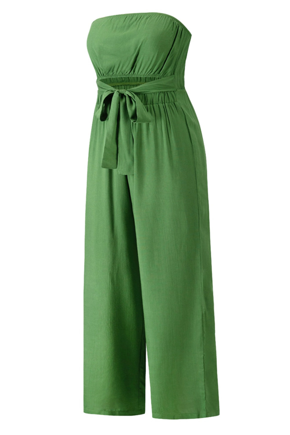 Tied Cutout Tube Wide Leg Jumpsuit - AllIn Computer