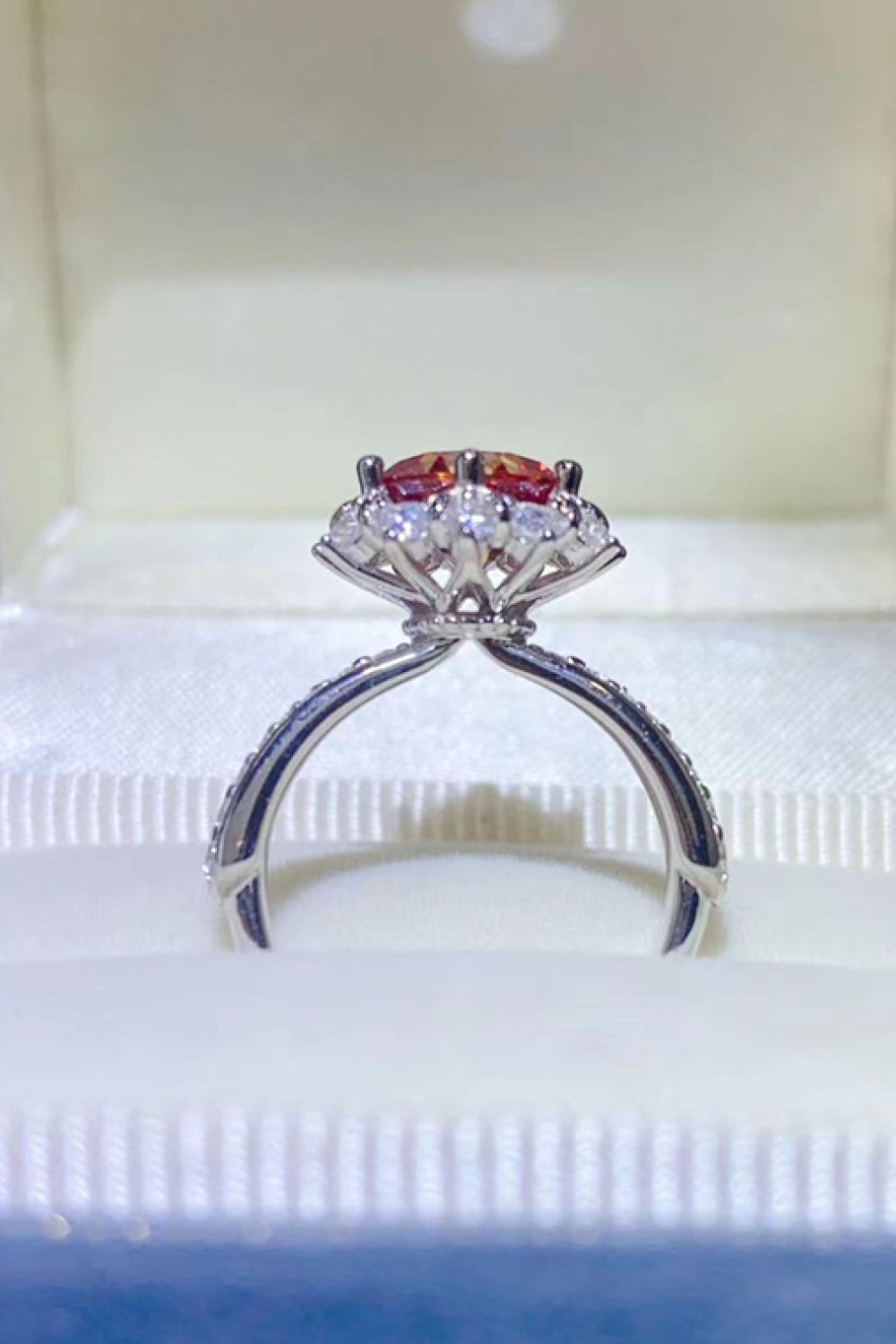 2 Carat Moissanite 925 Sterling Silver Halo Ring - AllIn Computer