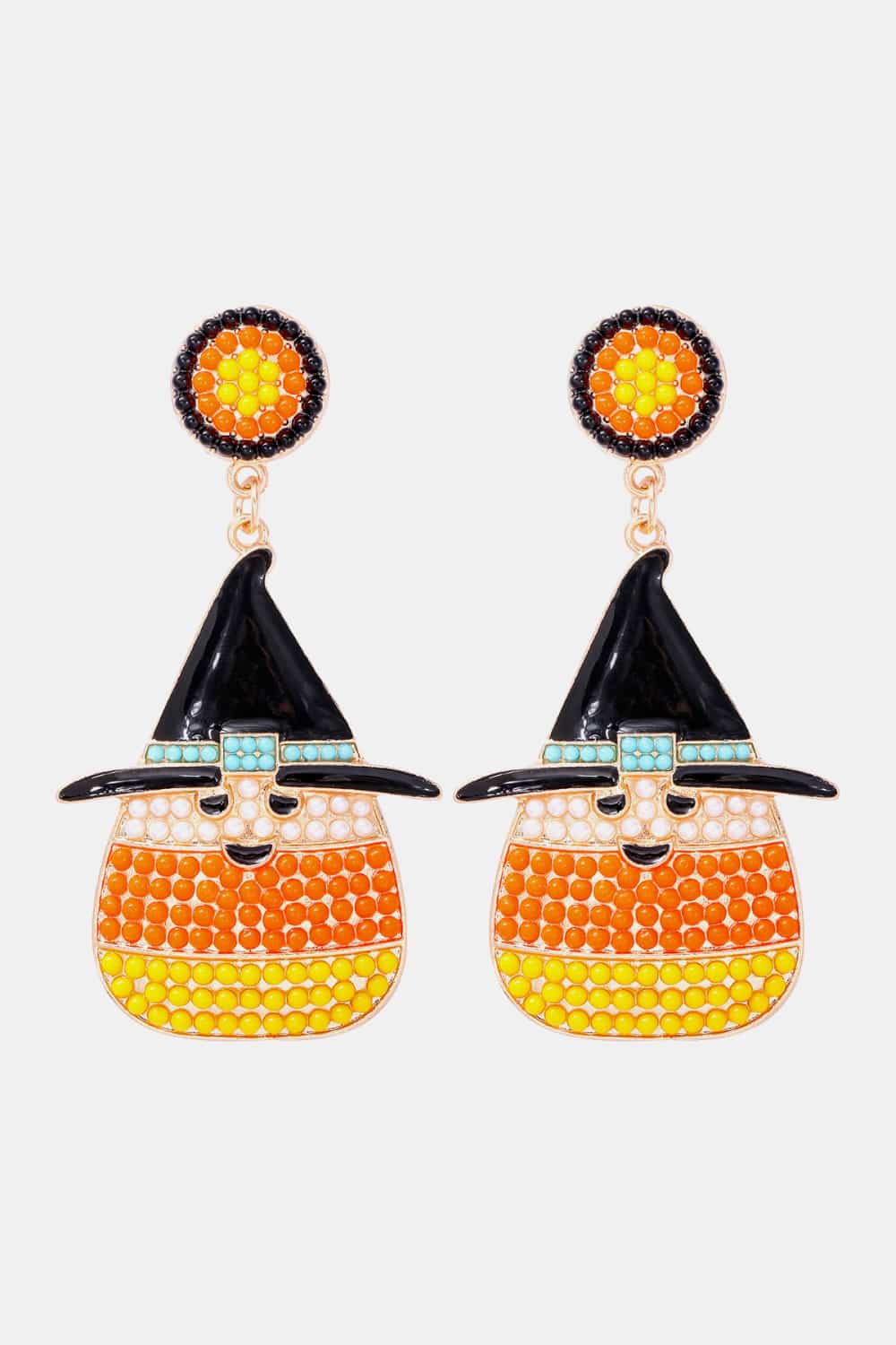 Witch's Hat Shape Synthetic Pearl Dangle Earrings - AllIn Computer