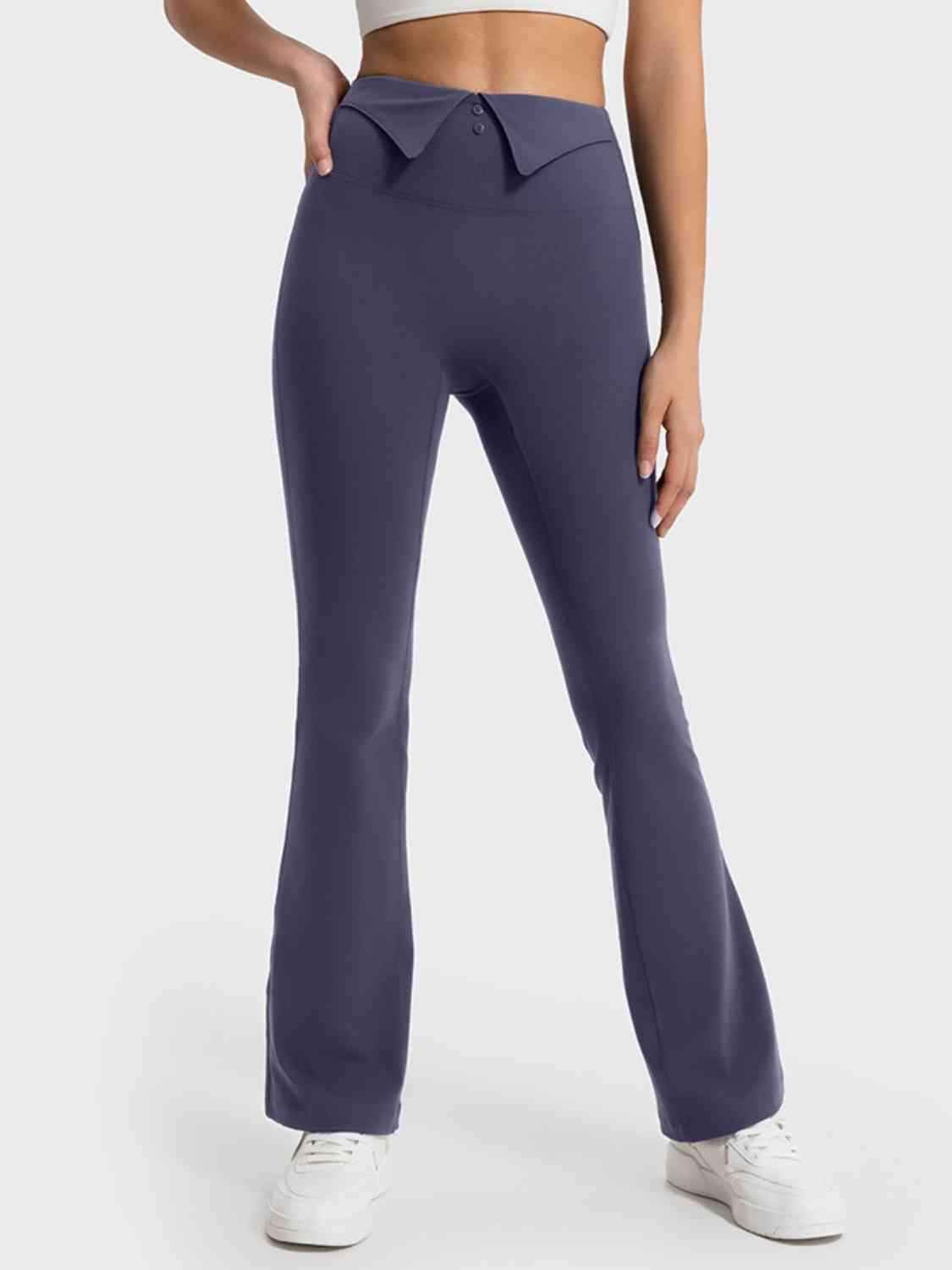 Wide Waistband Bootcut Sport Pants - AllIn Computer