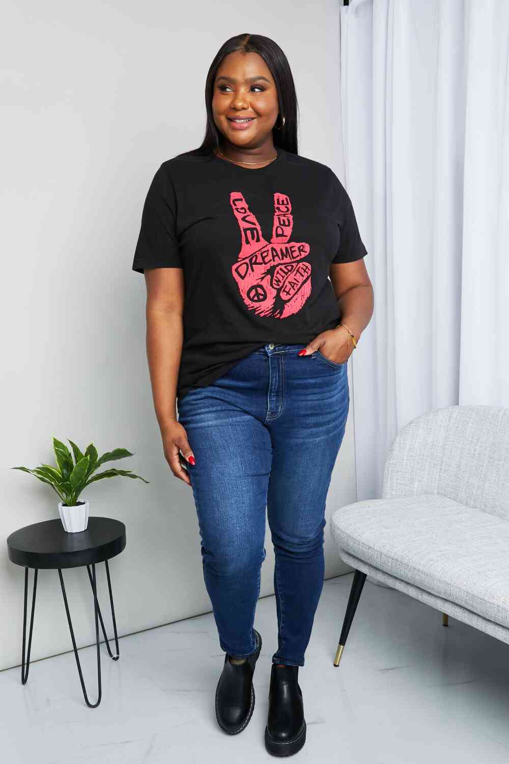 mineB Full Size Graphic Tunic T-Shirt - AllIn Computer